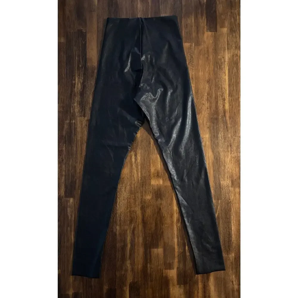 Commando Women’s Medium Legging Faux Leather High Rise Black